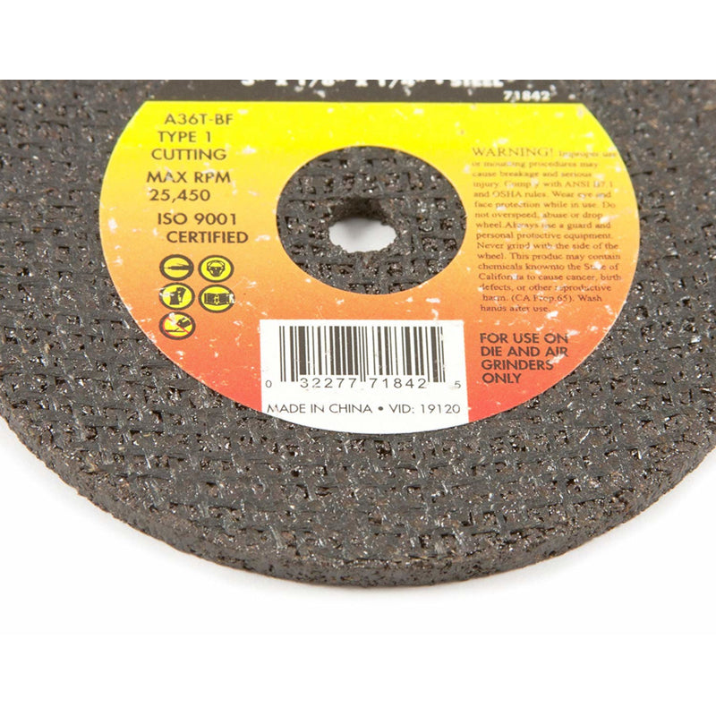 Forney 3 in. D X 1/4 in. Aluminum Oxide Metal Cut-Off Wheel