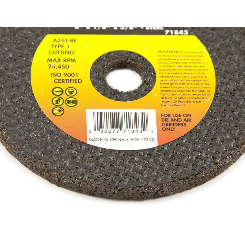 Forney 3 in. D X 3/8 in. Aluminum Oxide Metal Cut-Off Wheel