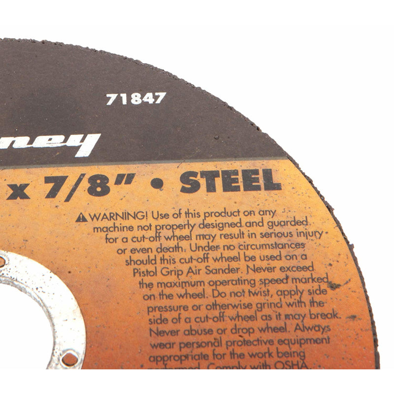 Forney 4-1/2 in. D X 7/8 in. Aluminum Oxide Metal Cut-Off Wheel