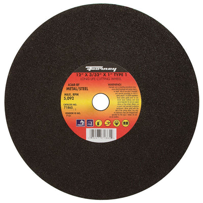 Forney 12 in. D X 1 in. Aluminum Oxide Metal Cutting Wheel