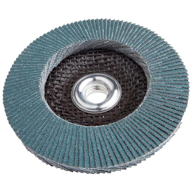 Forney 4-1/2 in. D X 5/8-11 in. Zirconia Aluminum Oxide Flap Disc 60 Grit