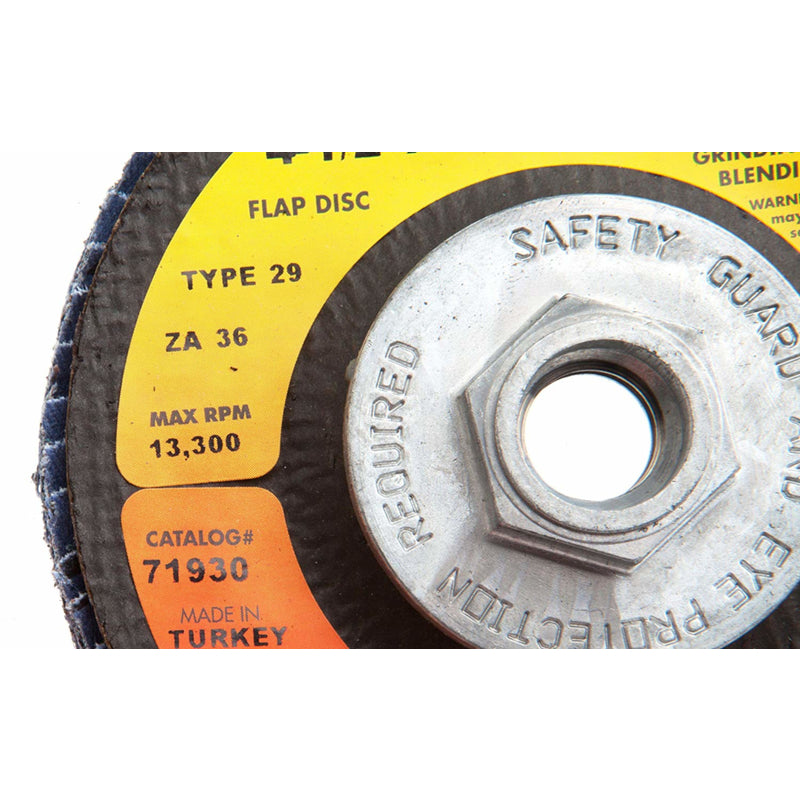 Forney 4-1/2 in. D Zirconia Aluminum Oxide Thread Arbor Flap Disc 80 Grit