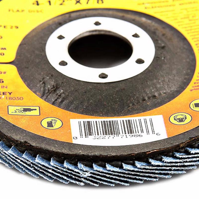Forney 4-1/2 in. D X 7/8 in. Zirconia Aluminum Oxide Flap Disc 60 Grit