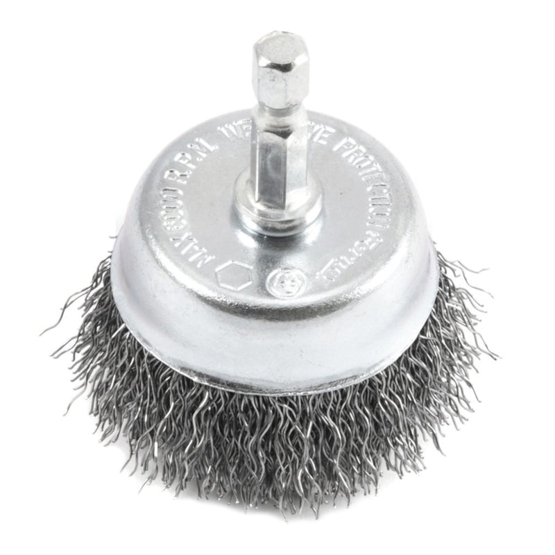 Forney 2 in. D X 1/4 in. Coarse Steel Crimped Wire Cup Brush 6000 rpm