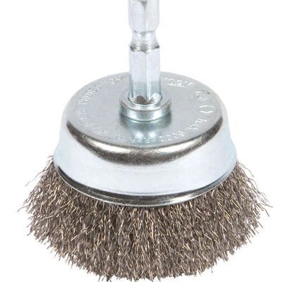Forney 3 in. D X 1/4 in. Coarse Steel Crimped Wire Cup Brush 6000 rpm