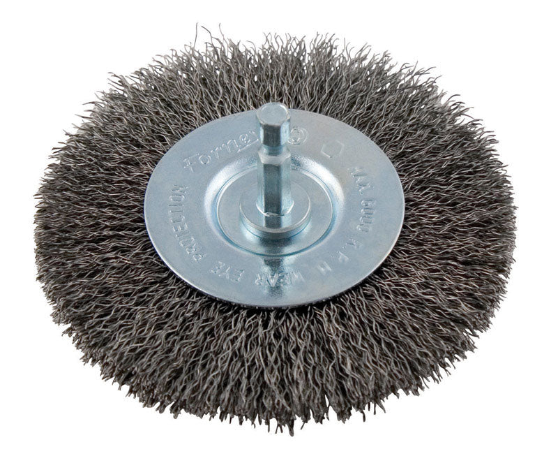 Forney 4 in. Crimped Wire Wheel Brush Metal 6000 rpm
