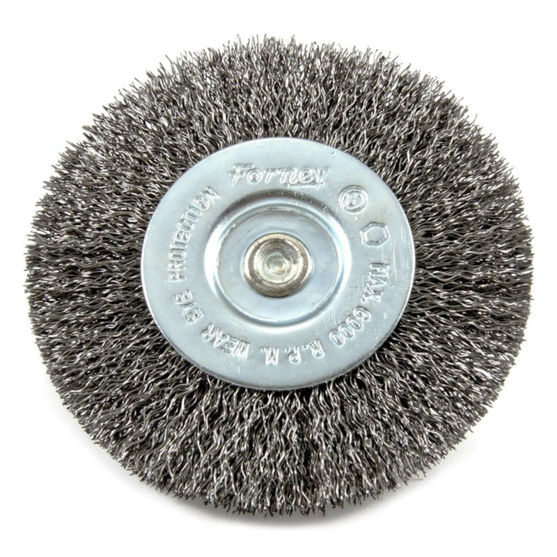 Forney 4 in. Crimped Wire Wheel Brush Metal 6000 rpm