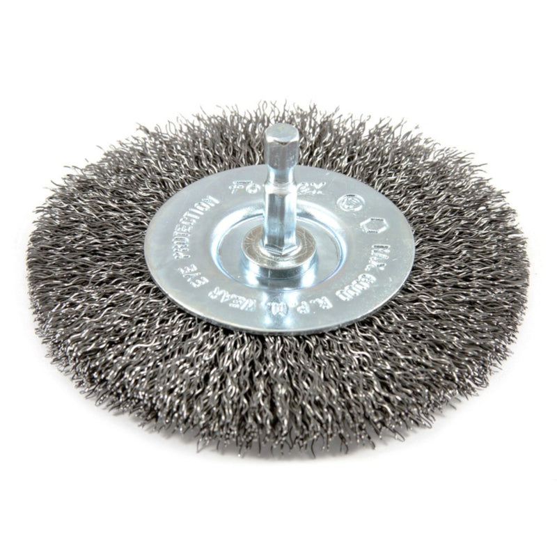 Forney 4 in. Crimped Wire Wheel Brush Metal 6000 rpm