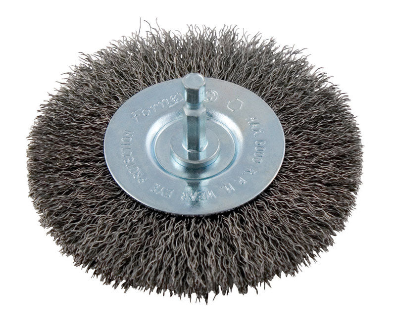 Forney 4 in. Coarse Wire Wheel Brush Metal 6000 rpm