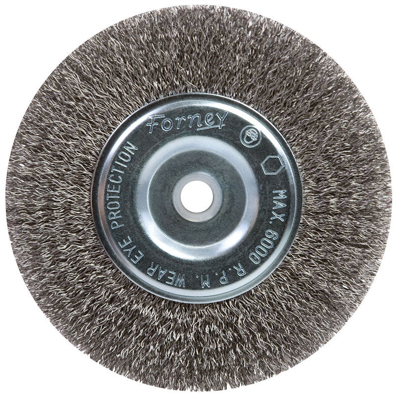 Forney 6 in. Crimped Wire Wheel Brush Metal 6000 rpm