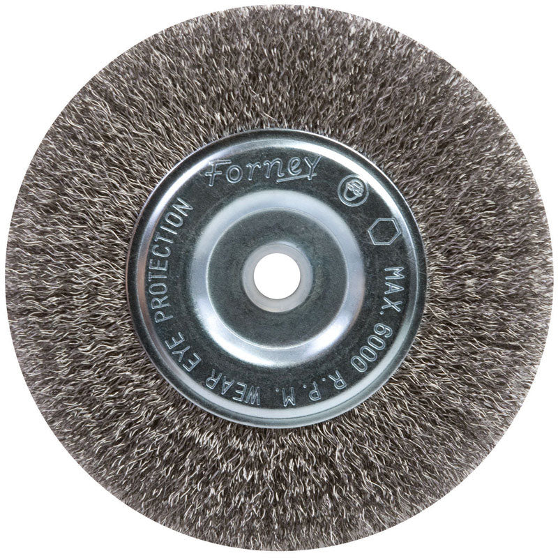 Forney 6 in. Crimped Wire Wheel Brush Metal 6000 rpm
