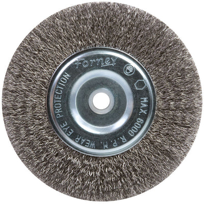 Forney 6 in. Crimped Wire Wheel Brush Metal 6000 rpm