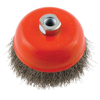 Forney 5 in. D X 5/8 in. Crimped Steel Cup Brush 8000 rpm