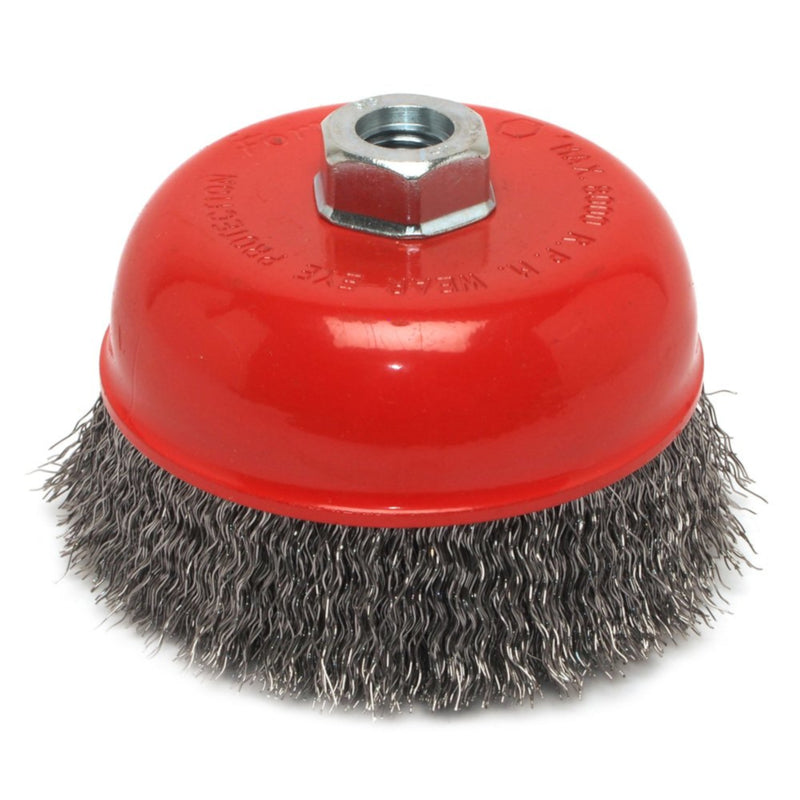 Forney 5 in. D X 5/8 in. Crimped Steel Cup Brush 8000 rpm