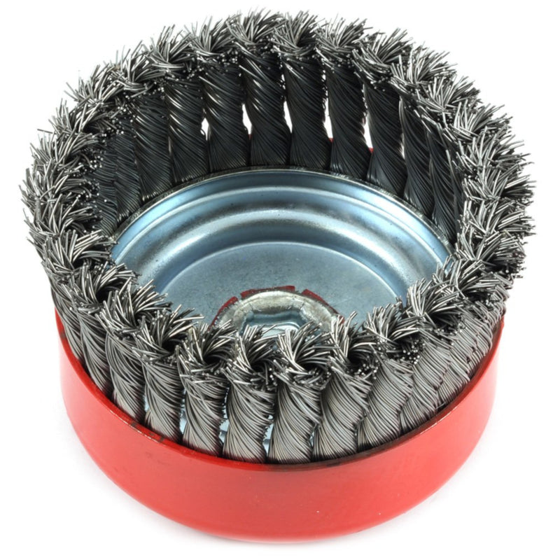 Forney 6 in. D X 5/8 in. Knotted Steel Cup Brush 6500 rpm