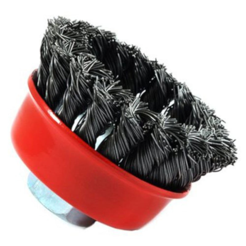Forney 2.75 in. D X 5/8 in. Knotted Steel Cup Brush 12500 rpm