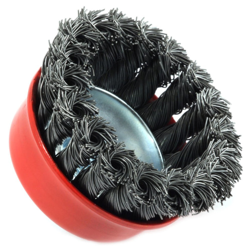 Forney 2.75 in. D X 5/8 in. Knotted Steel Cup Brush 12500 rpm