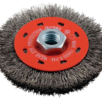 Forney 4 in. Crimped Wire Wheel Brush Metal 15000 rpm