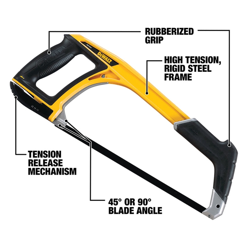 DeWalt 12 in. Carbon Steel Hacksaw Black/Yellow