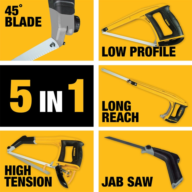 DeWalt 12 in. Carbon Steel Hacksaw Black/Yellow
