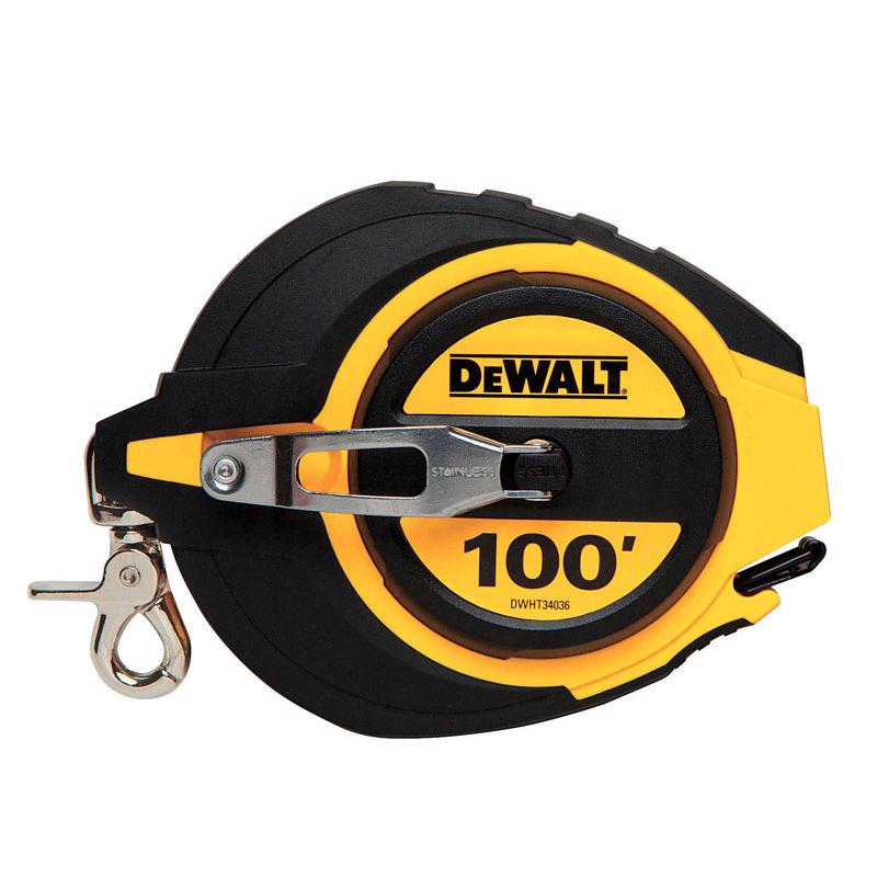 DeWalt 100 ft. L X 0.38 in. W Closed Case Long Tape Measure