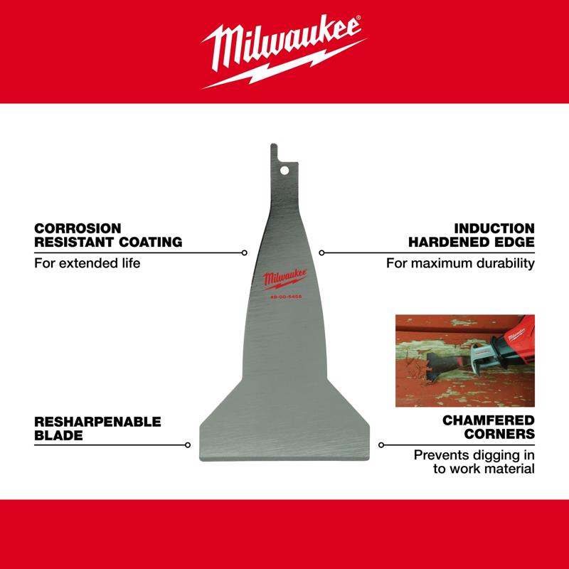 Milwaukee Hackzall/Sawzall 3 in. Bi-Metal Scraper Blade
