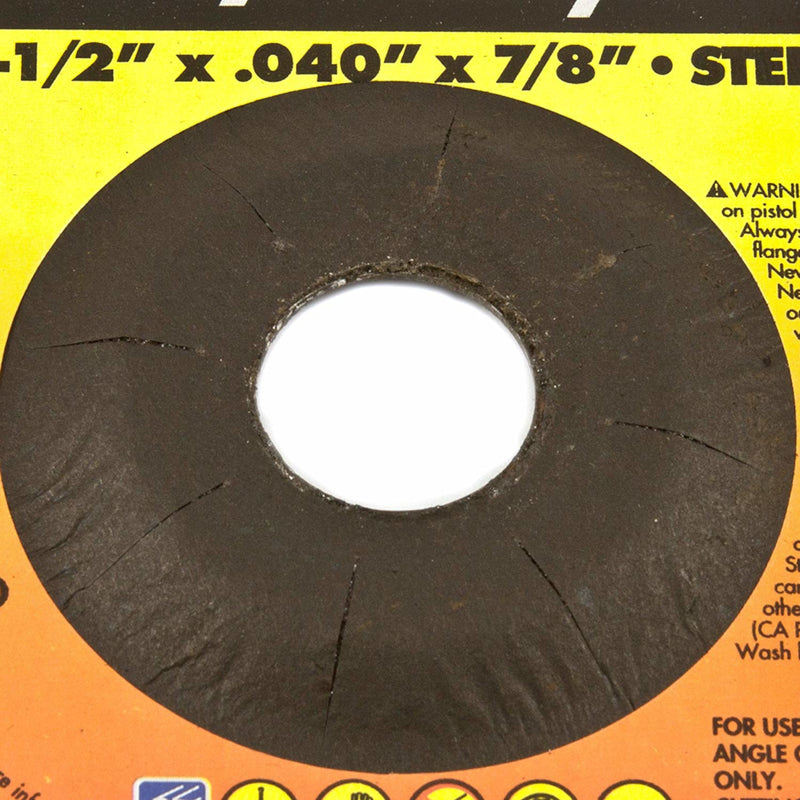 Forney 4-1/2 in. D X 7/8 in. Aluminum Oxide Metal Cut-Off Wheel