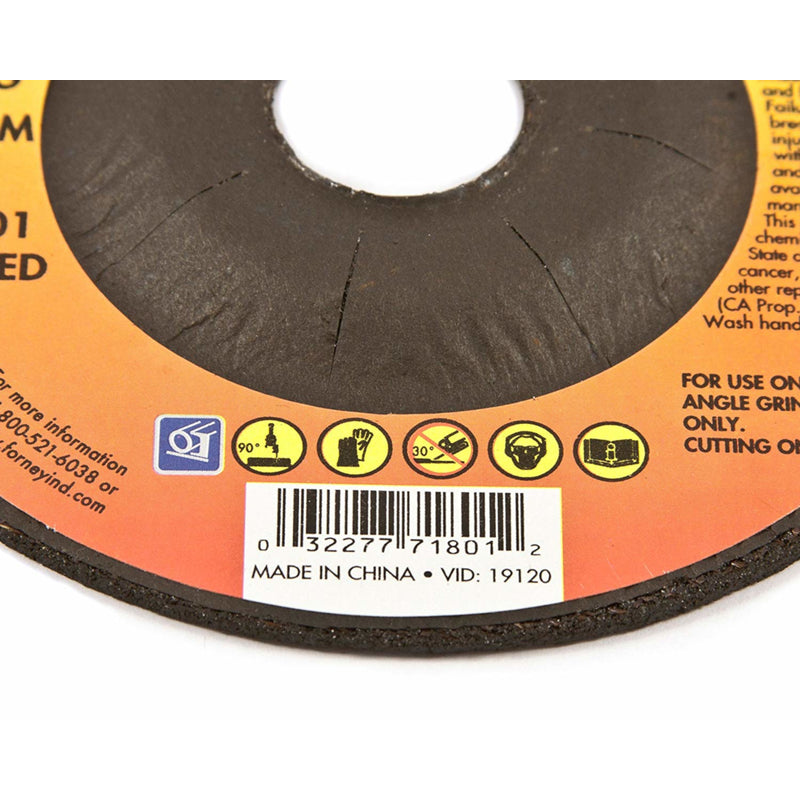 Forney 4-1/2 in. D X 7/8 in. Aluminum Oxide Metal Cut-Off Wheel