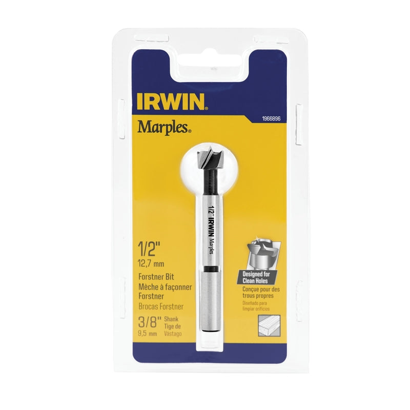 Irwin Marples 1/2 in. X 4 in. L Carbon Steel Forstner Drill Bit Round Shank