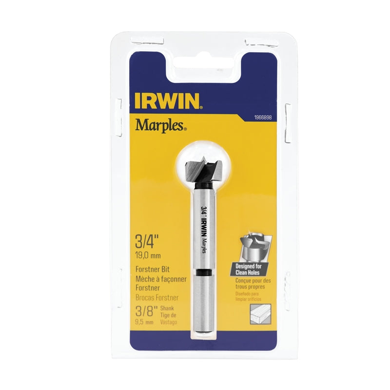 Irwin Marples 3/4 in. X 4 in. L Carbon Steel Forstner Drill Bit Round Shank