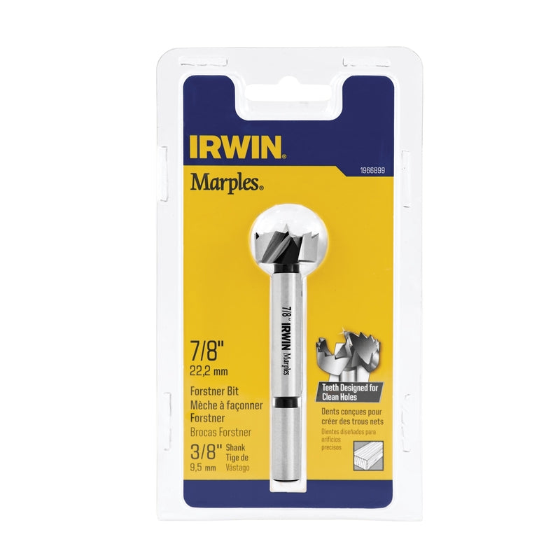 Irwin Marples 7/8 in. X 4 in. L Carbon Steel Forstner Drill Bit Round Shank