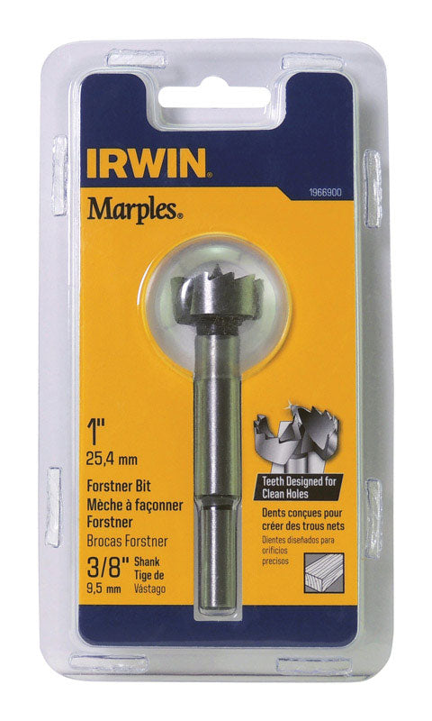 Irwin Marples 1 in. X 4 in. L Carbon Steel Forstner Drill Bit Round Shank