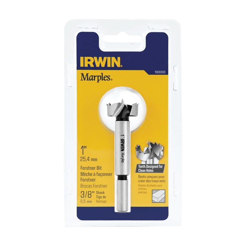 Irwin Marples 1 in. X 4 in. L Carbon Steel Forstner Drill Bit Round Shank
