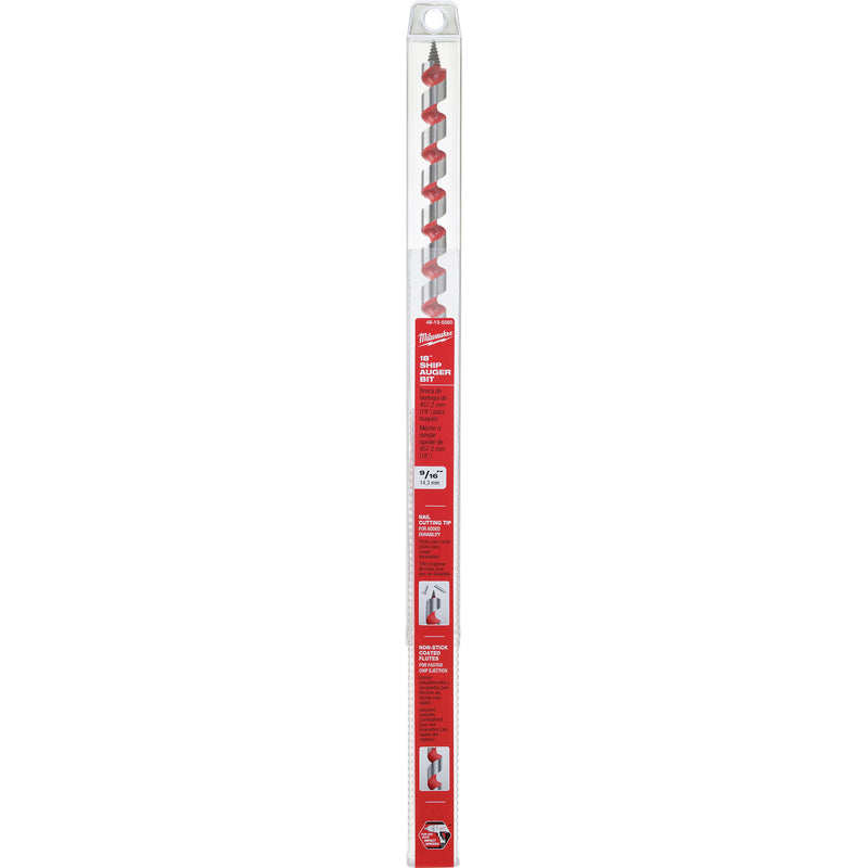 Milwaukee 9/16 in. D X 18 in. L Ship Auger Bit Hardened Steel