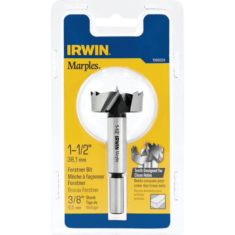 Irwin Marples 1-1/2 in. X 4 in. L Carbon Steel Forstner Drill Bit Round Shank