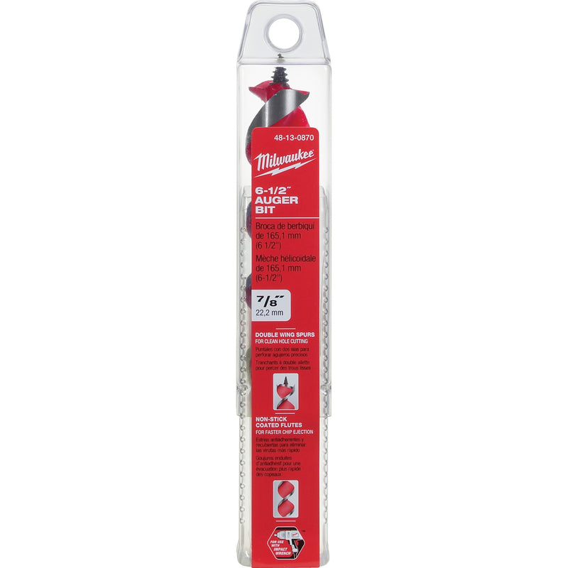Milwaukee 7/8 in. D X 6.5 in. L Auger Bit Hardened Steel