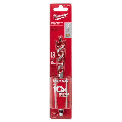 Milwaukee Speed Feed 5/8 in. X 6-1/2 in. L Steel Self-Feeding Wood Bit Quick-Change Hex Shank