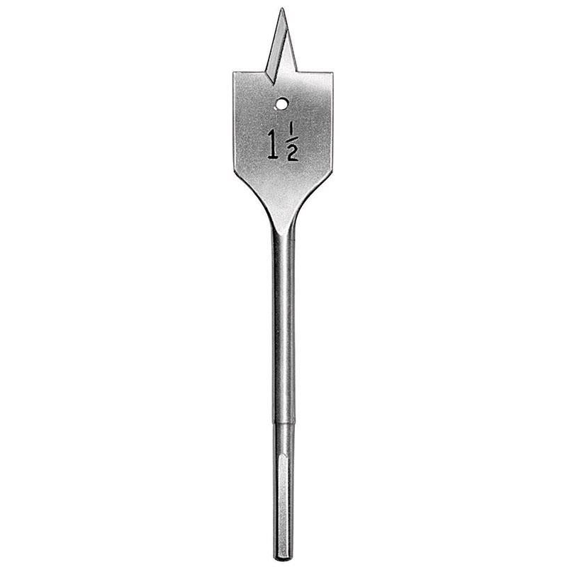 Milwaukee 1-1/2 in. X 6 in. L Heat-Treated Steel Flat Boring Bit Quick-Change Hex Shank