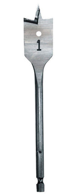 Milwaukee 7/8 in. X 6 in. L Heat-Treated Steel Flat Boring Bit Quick-Change Hex Shank