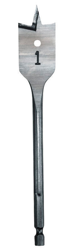 Milwaukee 3/4 in. X 6 in. L Heat-Treated Steel Flat Boring Bit Quick-Change Hex Shank