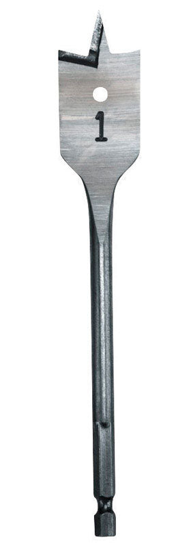 Milwaukee 5/8 in. X 6 in. L Heat-Treated Steel Flat Boring Drill Bit Quick-Change Hex Shank