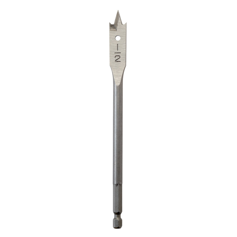 Milwaukee 1/2 in. X 6 in. L Heat-Treated Steel Flat Boring Bit Quick-Change Hex Shank