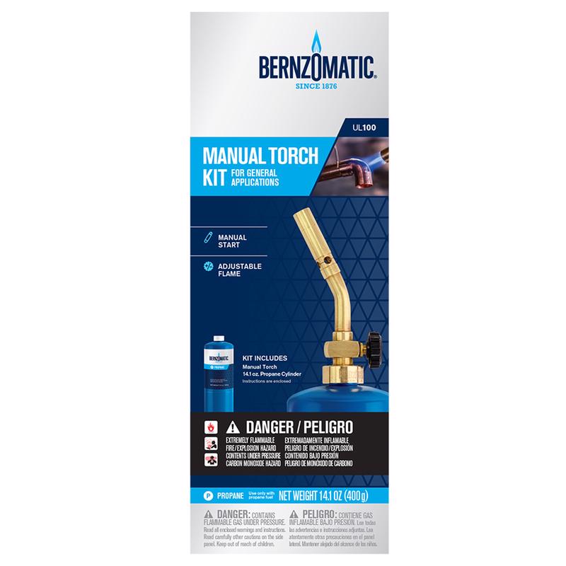 Bernzomatic 14.1 oz Classic Torch Kit Brass 2 pc Propane
