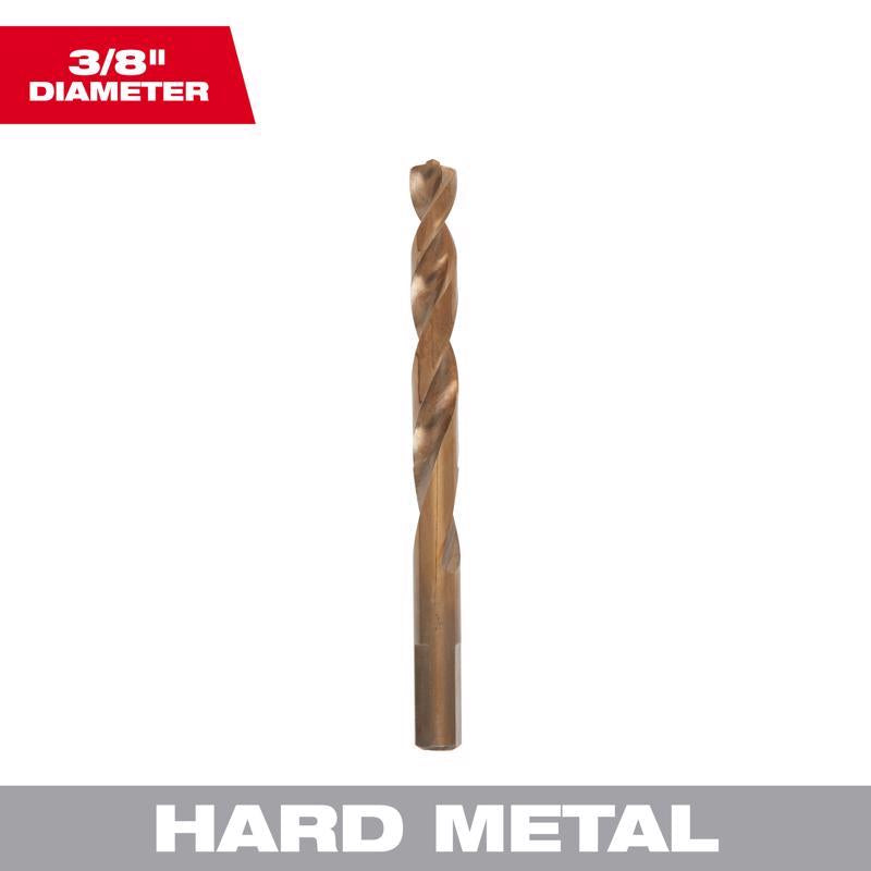 Milwaukee Red Helix 3/8 in. X 5.12 in. L Steel Thunderbolt Drill Bit 3-Flat Shank