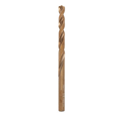 Milwaukee Red Helix 1/4 in. X 4.09 in. L Steel Thunderbolt Drill Bit 3-Flat Shank