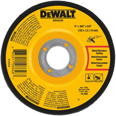 DeWalt High Performance 4 in. D X 5/8 in. Aluminum Oxide Cut-Off Wheel 1 pc DWA4530
