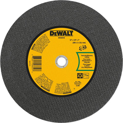 DeWalt 12 in. D X 1 in. Aluminum Oxide Masonry Cut-Off Wheel