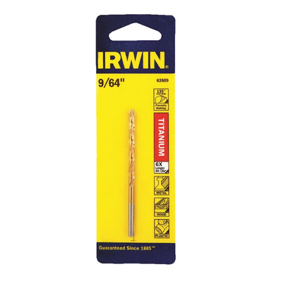 Irwin 9/64 in. X 2-7/8 in. L High Speed Steel Drill Bit Straight Shank