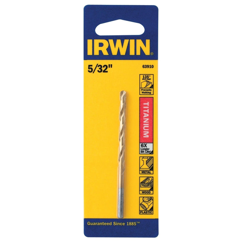 Irwin 5/32 in. X 3-1/8 in. L High Speed Steel Drill Bit Straight Shank