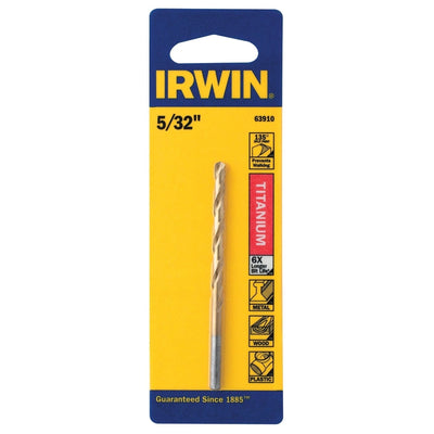 Irwin 5/32 in. X 3-1/8 in. L High Speed Steel Drill Bit Straight Shank
